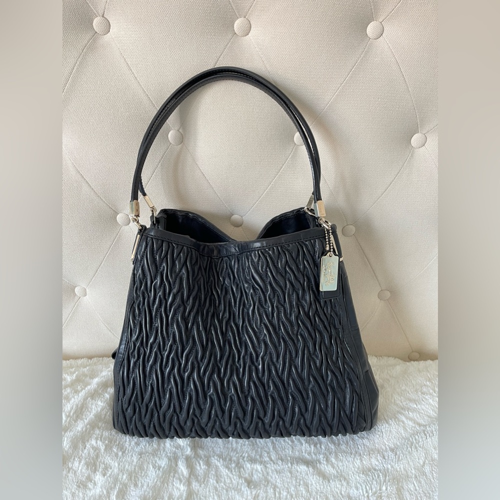 Coach Madison Phoebe Matelasse Leather Triple Compartment Shoulder Bag